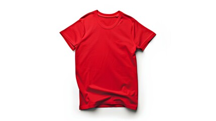 Fototapeta premium T-shirt template with designated areas for text elements, isolated on white background. generative AI