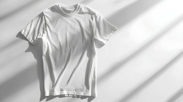 T-shirt template with designated areas for text elements, isolated on white background. generative AI