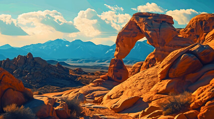 unique rock shapes in the desert - obrazy, fototapety, plakaty