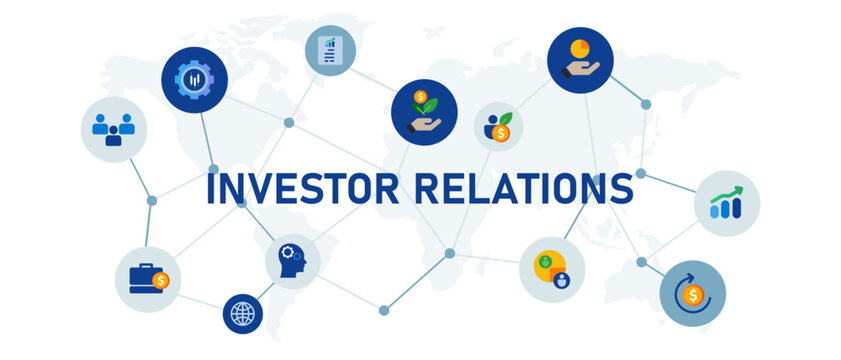 investor relations corporate success business marketing with growth chart financial