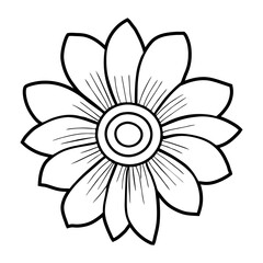 Hand drawn simple flower illustration
