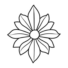 Hand drawn simple flower illustration
