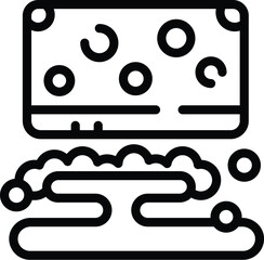 Organize dirty floor icon outline vector. Dark bath. Unclean space