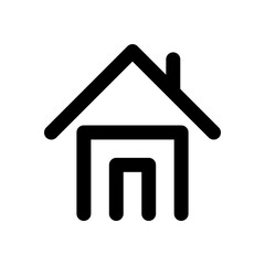 Home icon line vector. House logo illustration isolated on white background.