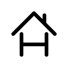Home icon line vector. House logo illustration isolated on white background.