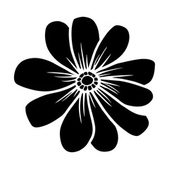 Hand drawn simple flower illustration