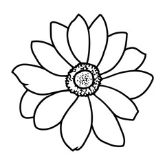 Hand drawn simple flower illustration