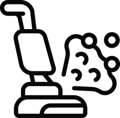 Modern ionizer vacuum cleaner icon outline vector. Tasks space. Dirty floor