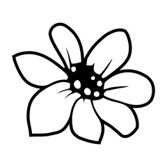 Hand drawn simple flower illustration