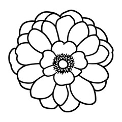Hand drawn simple flower illustration