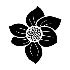 Hand drawn simple flower illustration