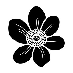 Hand drawn simple flower illustration