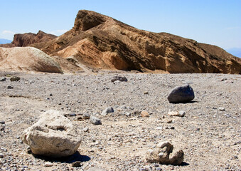 desert landscape with rocks at death valley