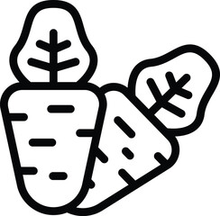 Healthy carrot vegetables icon outline vector. Choice balance. Love physical