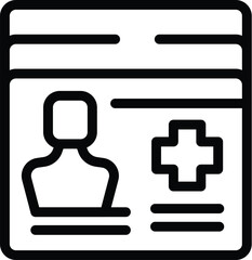 Medical facility icon outline vector. Love money. Selfcare sleep health