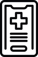 Obraz premium Coverage plan care icon outline vector. Good health. Fitness slender