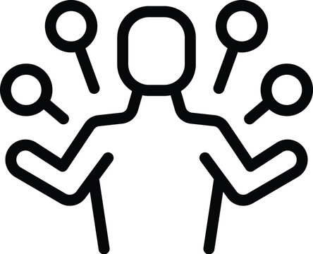 Global app conference icon outline vector. Articulate foreign. Speaker syntax