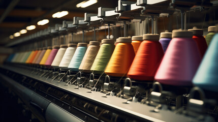 Industrial design cotton material machine clothes textile manufacture sew factory