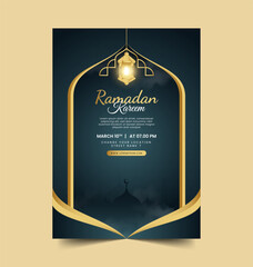 ramadan poster or flyer designs for islamic celebration
