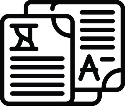 Counsel app translate icon outline vector. Interpreter english. App slender