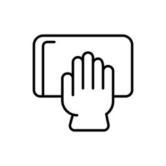 Car mop outline icons, minimalist vector illustration ,simple transparent graphic element .Isolated on white background