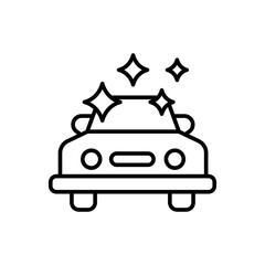 Clean car outline icons, minimalist vector illustration ,simple transparent graphic element .Isolated on white background