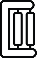 Uv lamp protection icon outline vector. Human health. Virus uvc