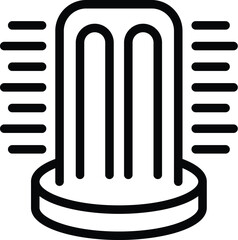Uv tube lamp icon outline vector. Home medical. Lamp uv bulb