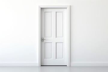 Front view of modern entrance door,empty room