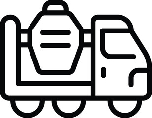 Modern cement mixer icon outline vector. Building lorry. Machine dark laborer