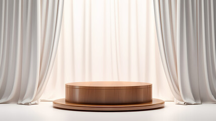 Modern round product advertising podium, booth, stage, product background, promotional event background