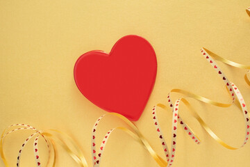 하트리본 장식과 카피공간,발렌타인데이 이미지