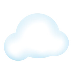 Clouds doodle weather illustration with blue and white colors that can be use for social media, sticker, wallpaper, e.t.c
