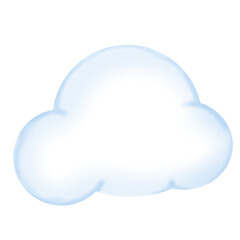 Clouds doodle weather illustration with blue and white colors that can be use for social media, sticker, wallpaper, e.t.c
