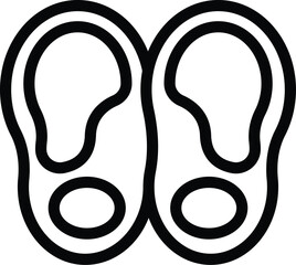 Bone orthopedic feet icon outline vector. Foot pain. Arch surgery