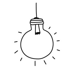 Vector lamp Bulb Doodle 