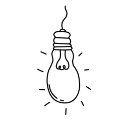 Vector lamp Bulb Doodle 
