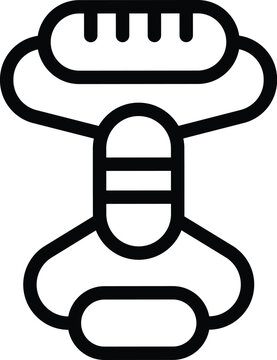 recommend clip art: Facial roller icon outline vector. Cosmetic stone. Massage tool