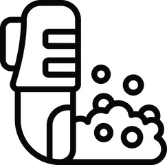 Vacuum foam cleaner icon outline vector. Urban dust. Auto roadway