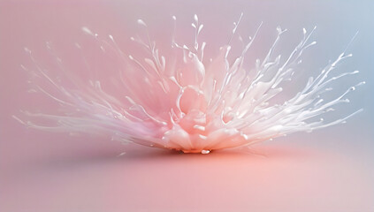 Pink Whisper: The Delicacy of a Luminous Burst, abstract art, wallpaper, background