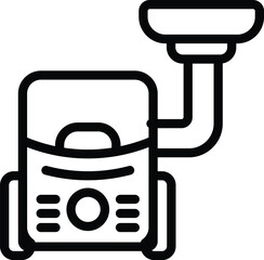 Home vacuum cleaner icon outline vector. Path collector. Machine floor