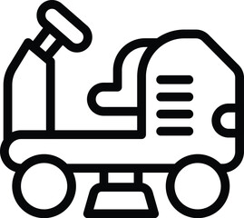 Sidewalk sweeper icon outline vector. Auto car dust. Auto debris