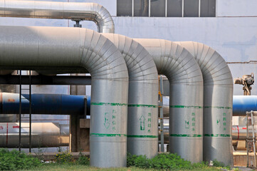 Industrial pipeline equipment of the factory