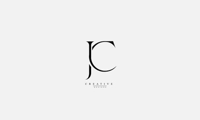 Alphabet letters Initials Monogram logo JC CJ J C