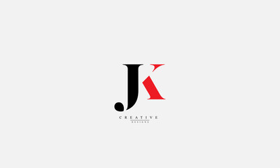 Alphabet letters Initials Monogram logo JK KJ J K