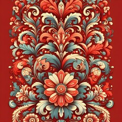 Fototapeta na wymiar Vintage seamless wallpaper pattern,floral. 