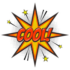 cool text expression comic pop art style