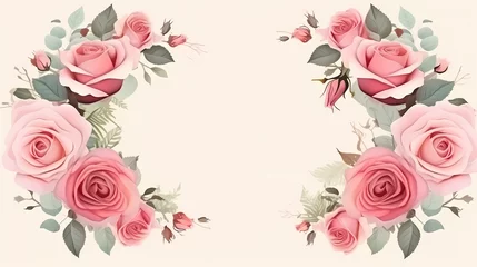 Naadloos Behang Airtex Bloemen Beautiful pink rose bouquet flowers background, symbol of Valentine's Day, wedding, love