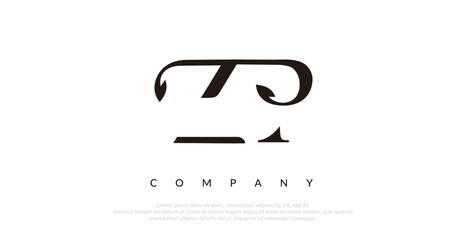 Initial ZP Logo Design Vector 