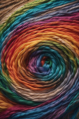 Obraz premium Colorful textured yarn geometric design